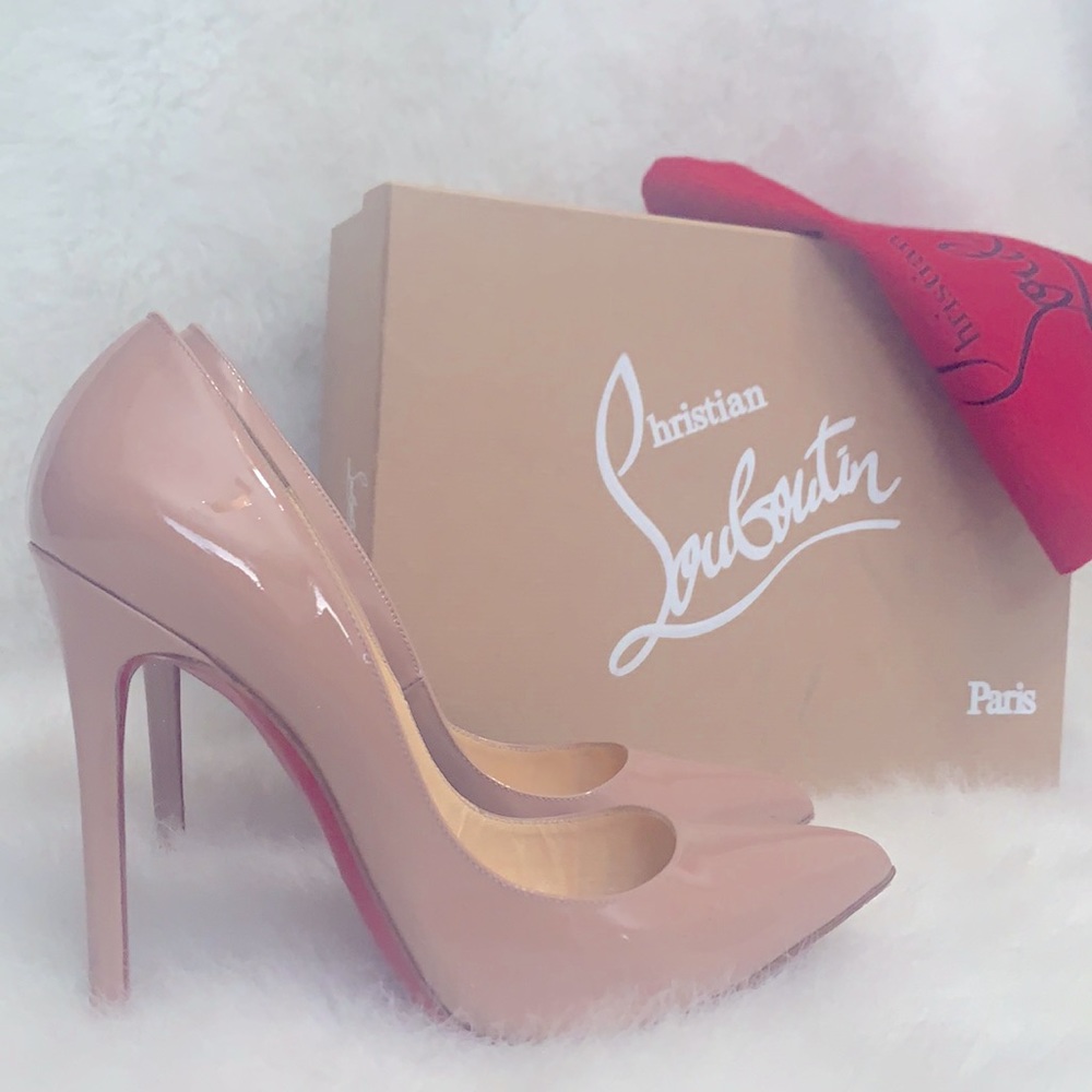 Christian Louboutin Nude Pointed Toe Heels